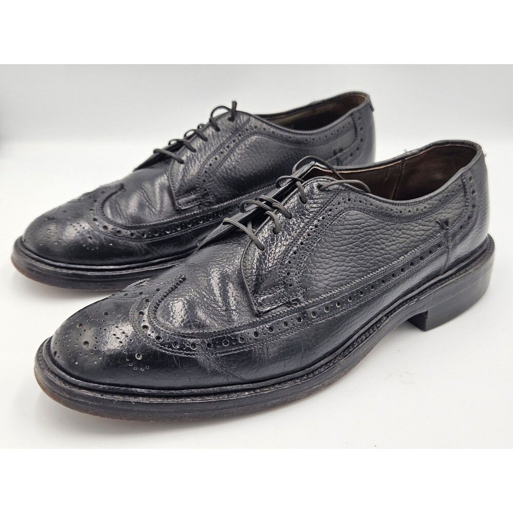 VINTAGE REGAL IMPERIAL WING TIP PEBBLE LEATHER DRESS SHOE SIZE 9.5 C